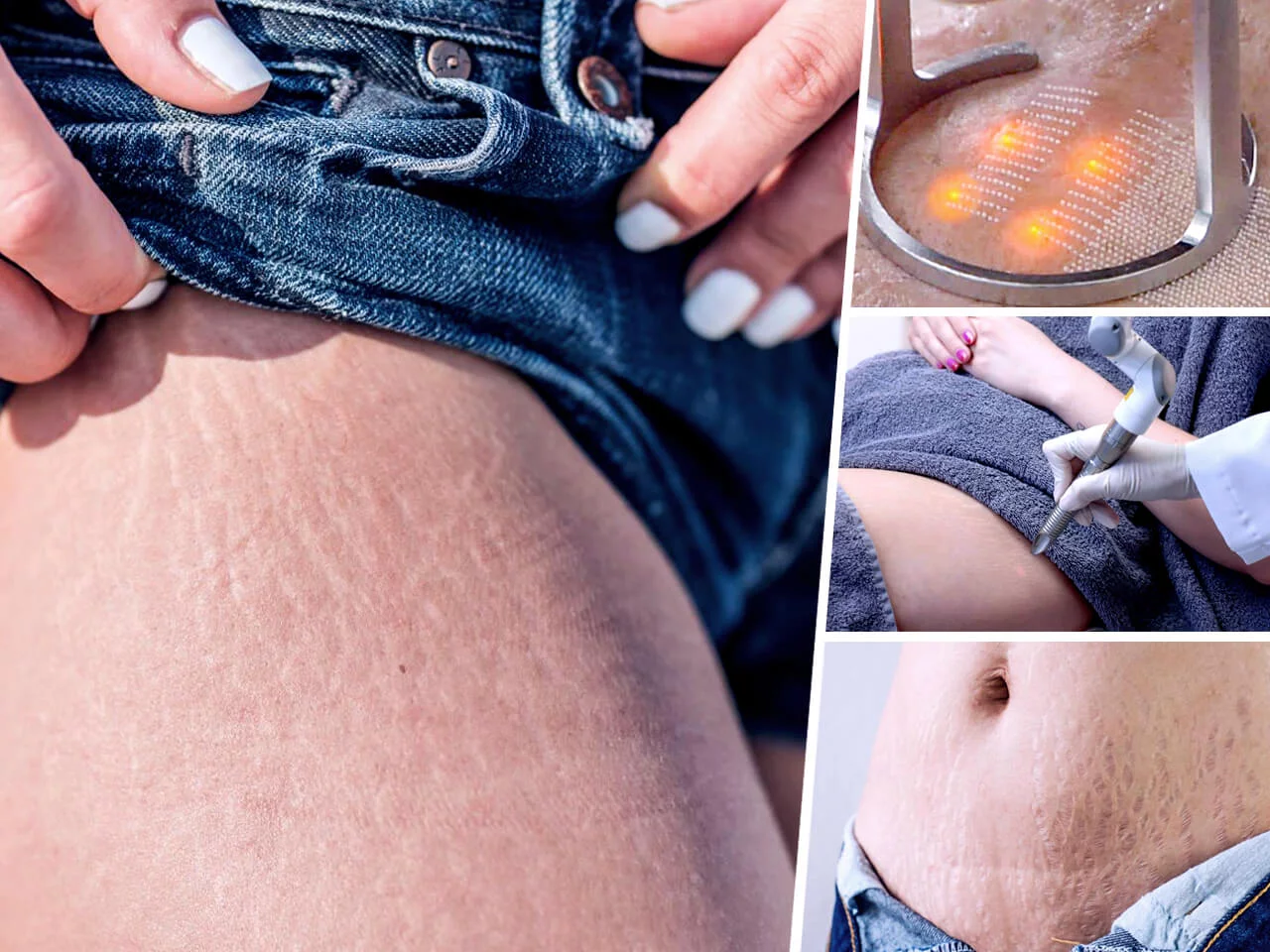 Fractional laser strech mark